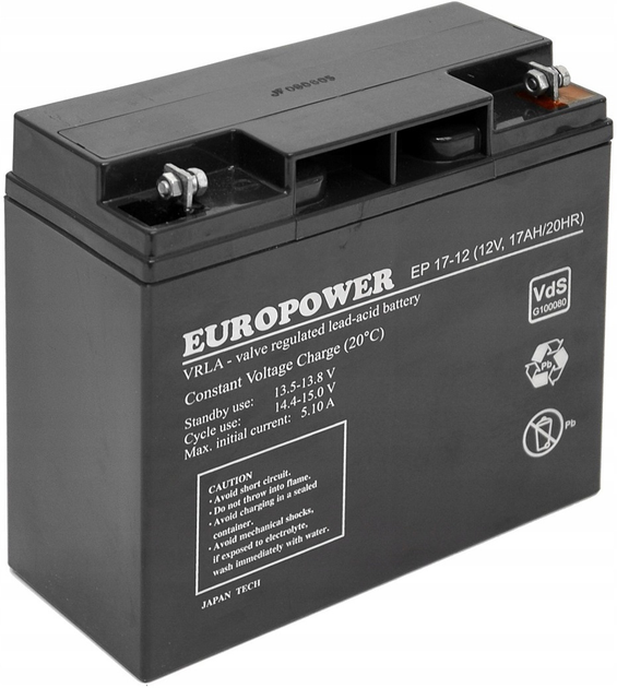 Акумуляторна батарея EuroPower EP 12V 17Ah (EP 17-12) - зображення 1