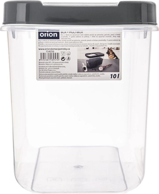Pojemnik do przechowywania Orion Szary 10 l (8592381189570) - obraz 1