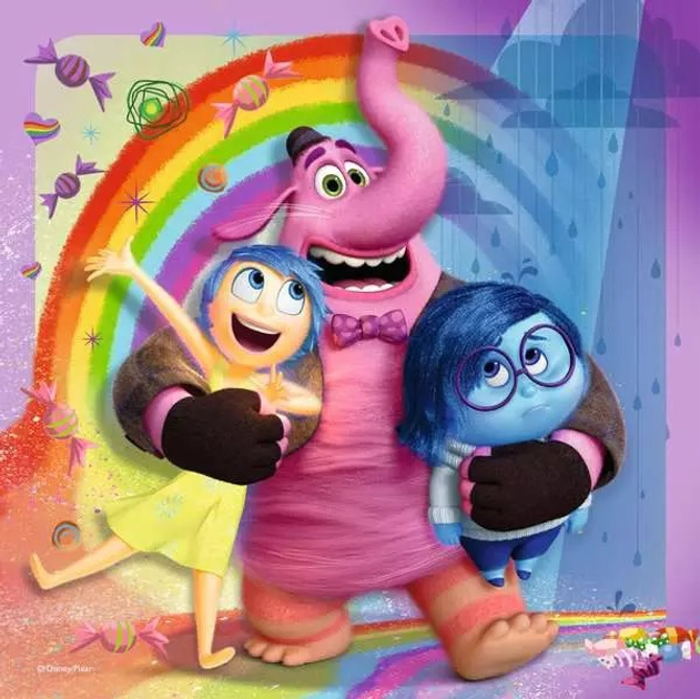 Пазл Ravensburger Disney Pixar У голові не вміщається 3 x 49 елементів 9370 (4005556093700) - зображення 5