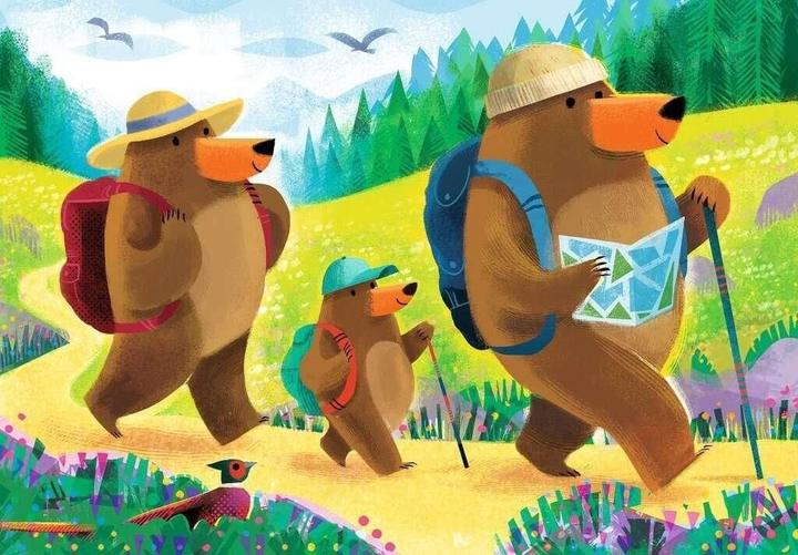 Пазл Ravensburger Ведмедики на канікулах 2 x 24 елементи 12004046 (4005555040460) - зображення 3