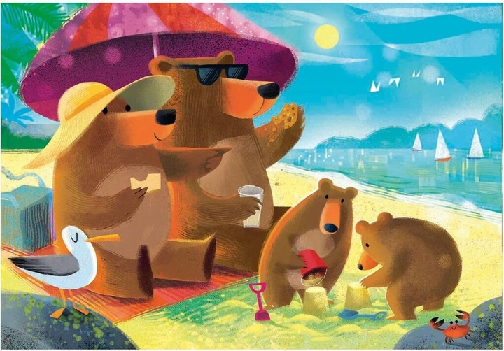 Пазл Ravensburger Ведмедики на канікулах 2 x 24 елементи 12004046 (4005555040460) - зображення 4