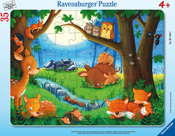 Пазл Ravensburger в рамці Доброї ночі 35 елементів 5146 (4005556051465) - зображення 1
