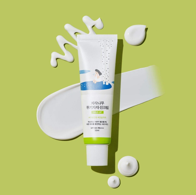 Krem przeciwsłoneczny do twarzy Round Lab Birch Juice Mild-Up Spf 50+ 50 ml (8809782558523) - obraz 3