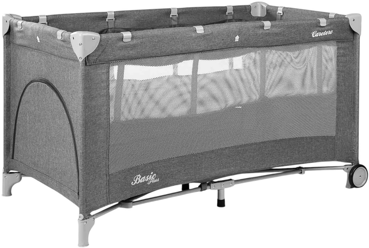 Дитяче ліжечко Caretero Basic Plus Графіт (5903076301130) - зображення 1