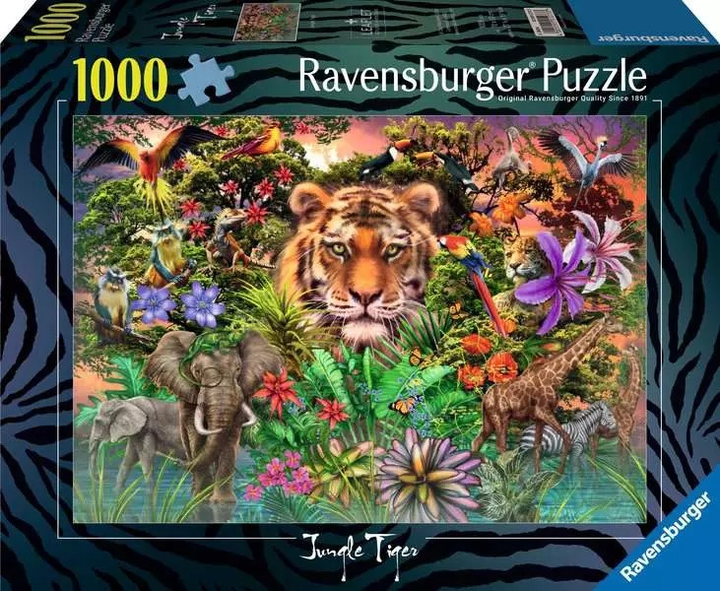 Пазл Ravensburger Тигр у саду 1000 елементів 12001273 (4005555012733) - зображення 1