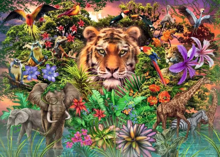 Пазл Ravensburger Тигр у саду 1000 елементів 12001273 (4005555012733) - зображення 2