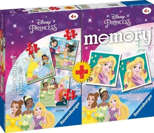 Пазл Ravensburger 3в1 Принцеси Діснея + Memory 25/36/49 елементів 20864 (4005556208647) - зображення 3