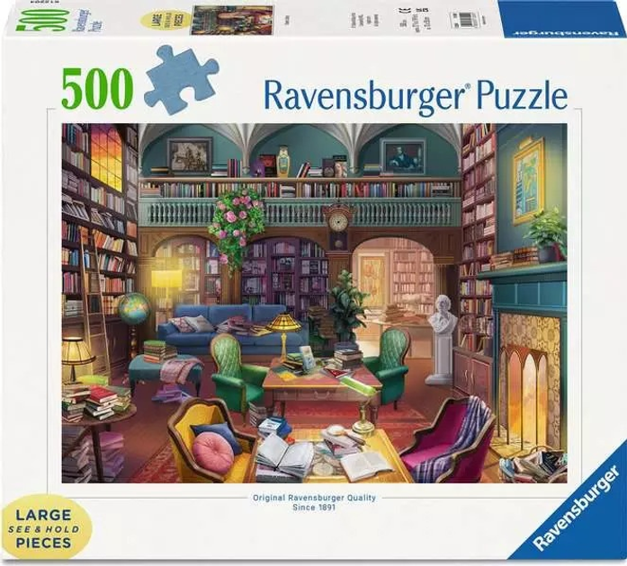 Пазл Ravensburger Бібліотека мрії 500 елементів 17459 (4005556174591) - зображення 1