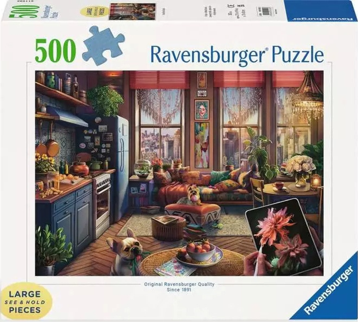 Пазл Ravensburger Студія Boho 500 елементів 12001025 (4005555010258) - зображення 1