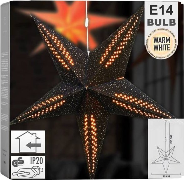 Dekoracja Home & Styling Collection gwiazda świecąca z papieru 75 cm (8720573410151) - obraz 1