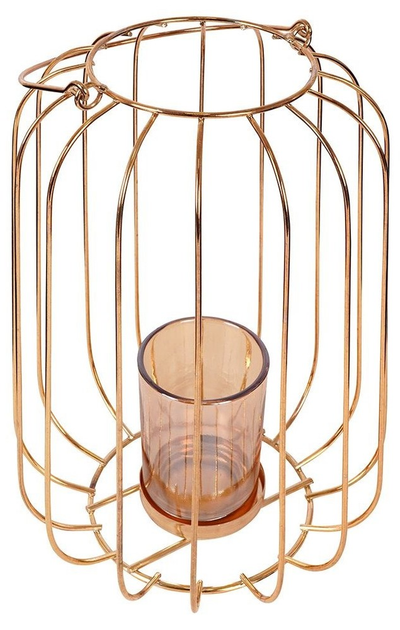 Lampion Home Styling Collection na świeczkę metalowy złoty 21.5 cm (8719987975622) - obraz 3