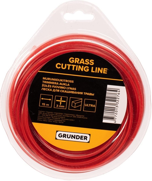 Волосінь тримерна Grunder Ultra 15 м х 3 мм (SQUARE_PRO_3.0_X) - зображення 1