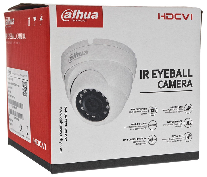 HDCVI-відеокамера Dahua HAC-HDW1800M-0280B - зображення 5