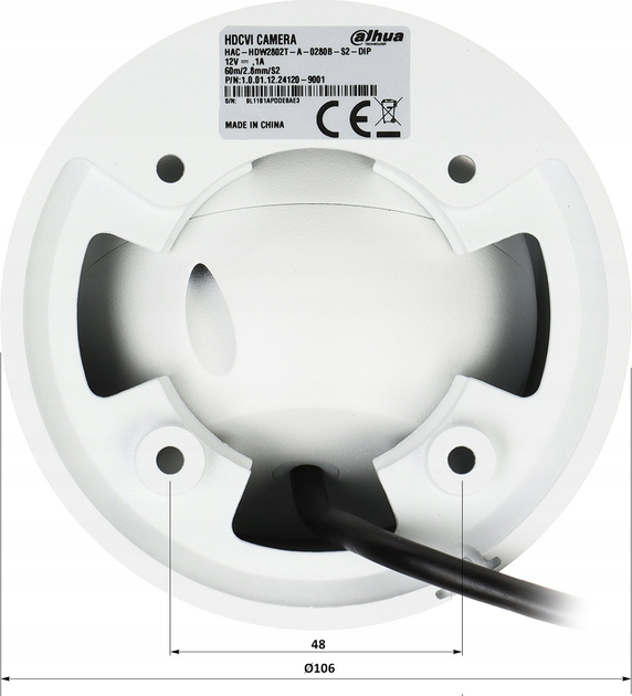 HDCVI-відеокамера Dahua HAC-HDW2802T-A-0280B-S2-DIP - зображення 3