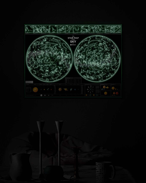 Mapa zdrapka gwiaździstego nieba 1DEA.me Star Map of the Sky SMS (4820191130333) - obraz 10