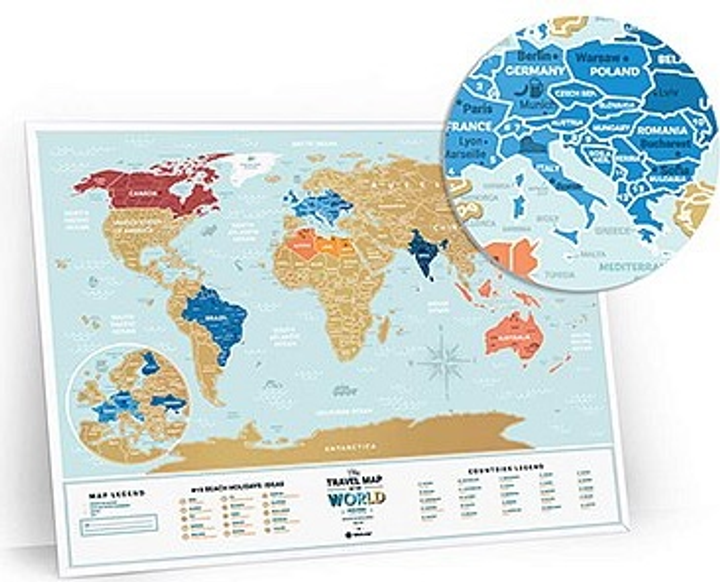 Скретч-карта світу 1DEA.me Travel Map Holiday Lagoon World HWL (4820191130524) - зображення 5