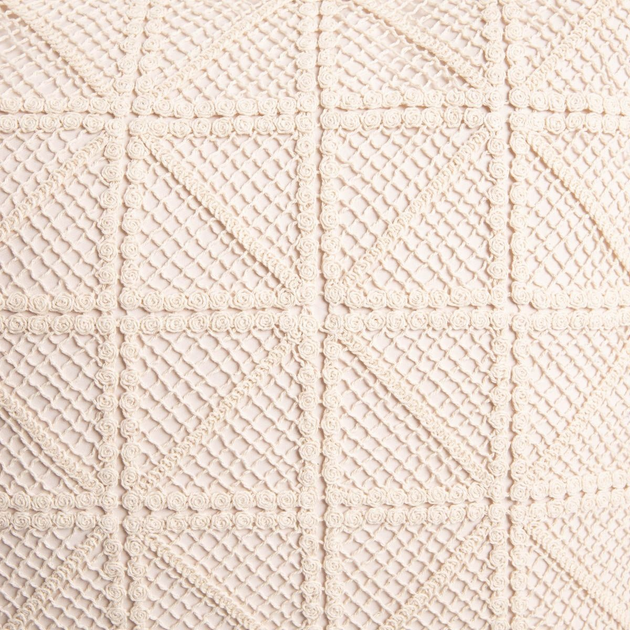 Poszewka Homla Crochet ecru z szydełkowym wzorem Beżowa 45 x 45 cm (5906496734243) - obraz 2