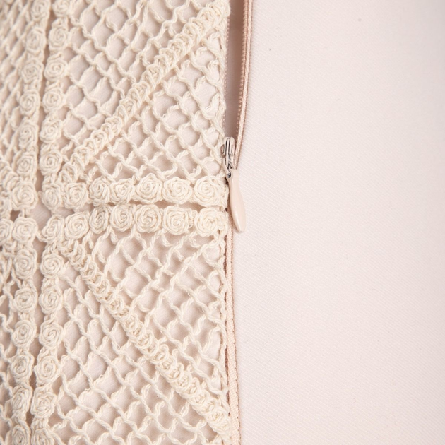 Poszewka Homla Crochet ecru z szydełkowym wzorem Beżowa 45 x 45 cm (5906496734243) - obraz 4