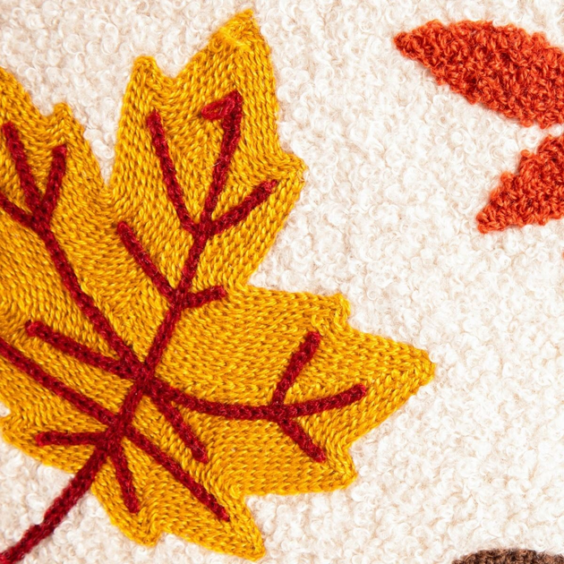 Poszewka Homla Herfs z jesiennym wyszywanym wzorem Beżowa 45 x 45 cm (5906496749070) - obraz 3