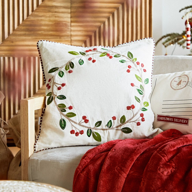 Poszewka Homla Lauf z plecionym wiankiem Beżowa 45 x 45 cm (5904183862804) - obraz 5