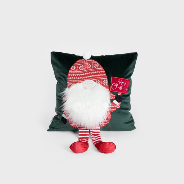 Poszewka Homla Maeve ze świątecznym skrzatem Zielona 45 x 45 cm (5906496709197) - obraz 2