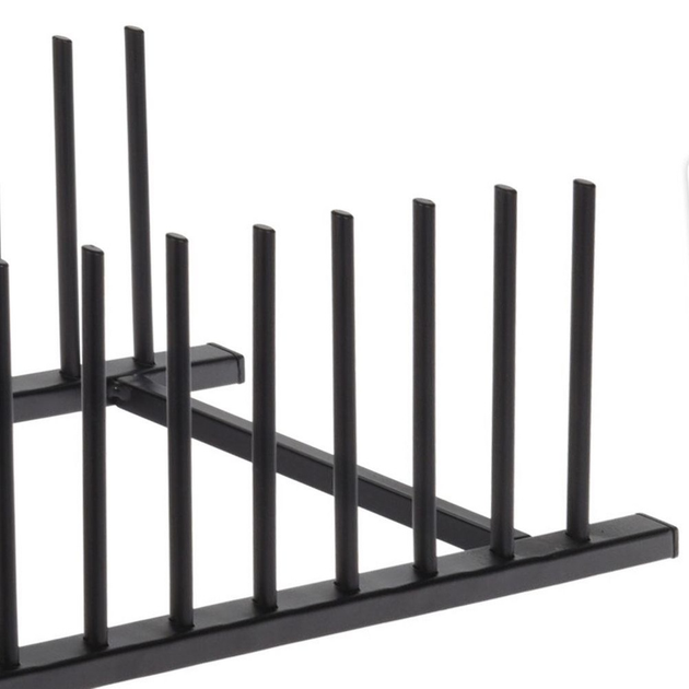 Стійка для кришок і тарілок Home Styling Collection металева чорна 34.5 x 12.5 x 12 см (8719987972706) - зображення 3