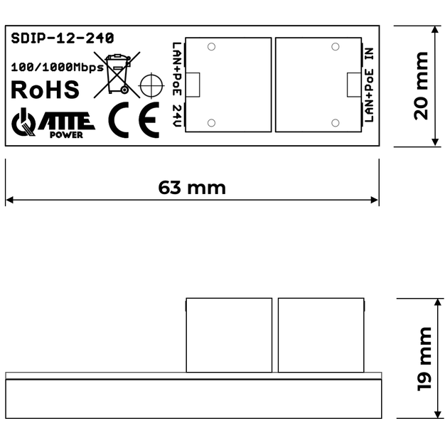 Модуль ATTE SDIP-12-240 (SDIP-12-240) - зображення 4