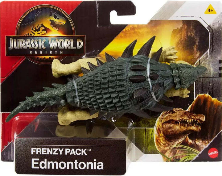 Фігурка Mattel Jurassic World Rebirth Frenzy Pack Edmontonia 15 см JCL50 (194735272969) - зображення 1