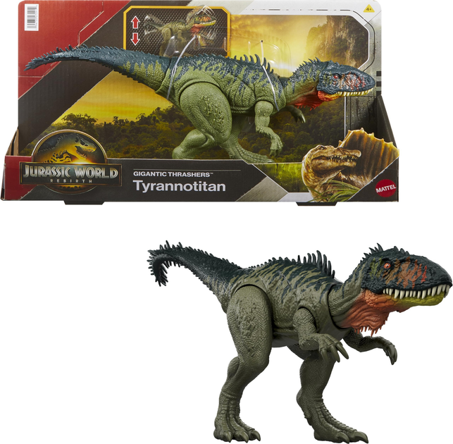 Фігурка Mattel Jurassic World Rebirth Gigantic Thrashers Tyrannotitan 17 см JCL75 (194735272914) - зображення 2