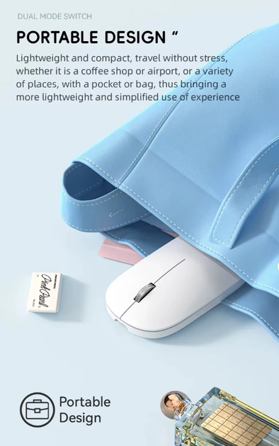 Мышь беспроводная с аккумулятором, Bluetooth блютуз компьютерная мышка DS-M-280 Черная - Фото 6 Мышь беспроводная с аккумулятором, Bluetooth блютуз компьютерная мышка DS-M-280 Черная - изображение 6