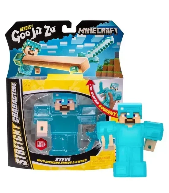 Игровая фигурка гуджитсу стретч-тягучка Goo Jit Zu Minecraft Steve Майнкрафт Стив 123993 - Фото 2 Игровая фигурка гуджитсу стретч-тягучка Goo Jit Zu Minecraft Steve Майнкрафт Стив 123993 - изображение 2