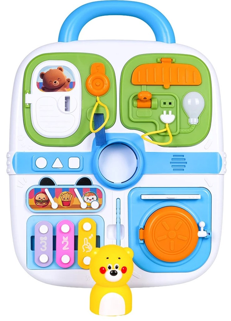 Zestaw sensoryczny Walizka z tablicą manipulacyjną ZDZ.QX-9308 (5903864971835) - obraz 3