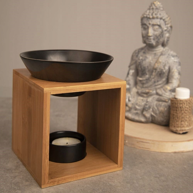 Kominek zapachowy na olejki Orion bambus 12 x 11 x 14 cm (8592381183813) - obraz 3