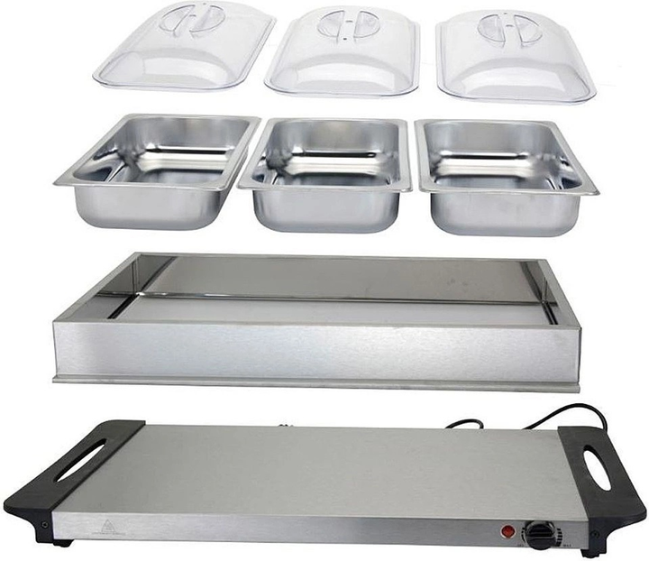 Podgrzewacz elektryczny do potraw Excellent Electrics z 3 pojemnikami 2 l (8718158102331) - obraz 2