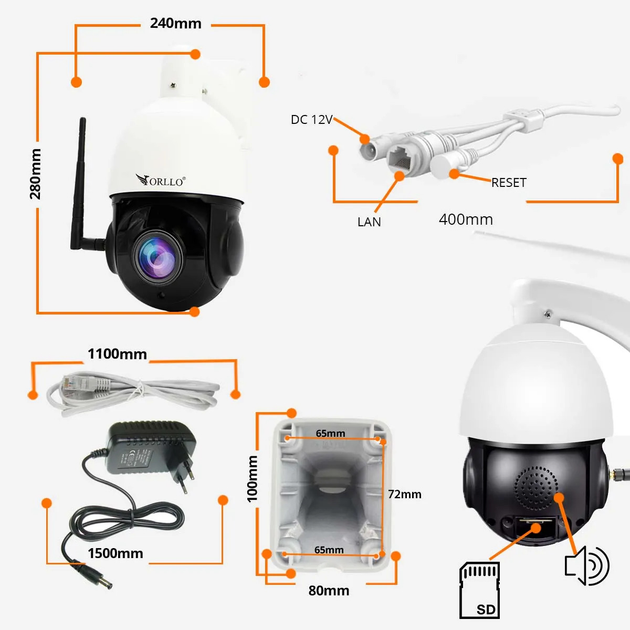 Kamera IP ORLLO Z10 (5907796639825) - obraz 7