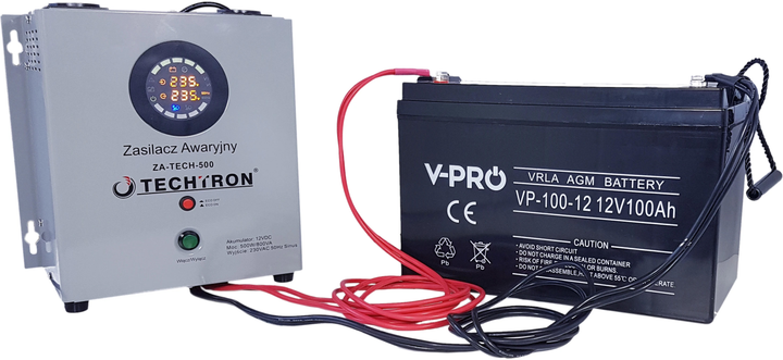 Zasilacz awaryjny TECHTRON ZA-TECH-500 500W/800VA (5903816964632) - obraz 6