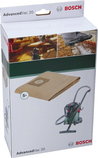 Worki papierowe do odkurzacza Bosch AdvancedVac 20 5 szt (2609256F33) - obraz 2