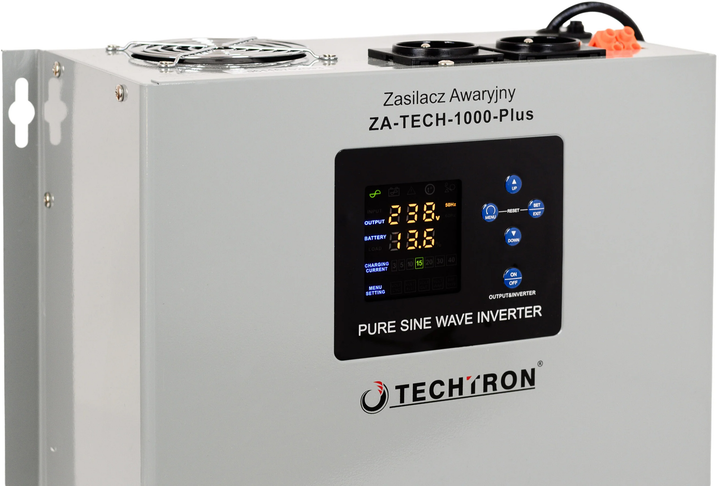 Zasilacz awaryjny TECHTRON ZA-TECH-1000-Plus 1000W/1500VA (5903816964687) - obraz 3