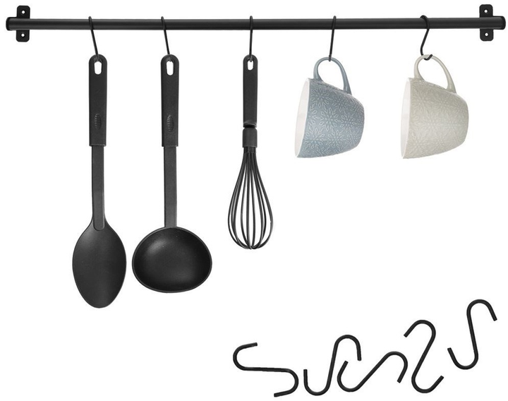 Вішак для кухонного приладдя Orion Radka металевий чорний 78.5 см (8592381175030) - зображення 4