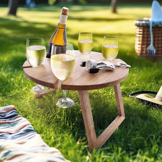 Stolik piknikowy na wino Orion Mango drewniany składany 39.5 x 24.5cm (8592381200039) - obraz 4