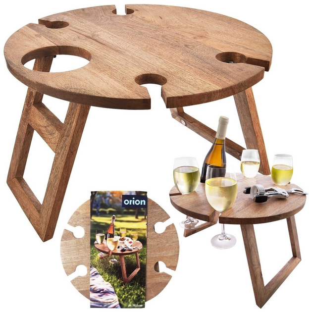 Stolik piknikowy na wino Orion Mango drewniany składany 39.5 x 24.5cm (8592381200039) - obraz 8