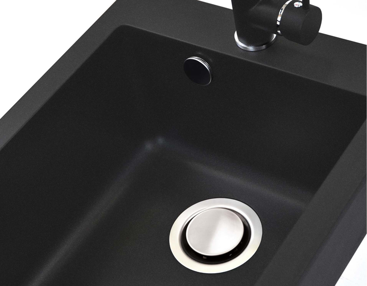 Zlewozmywak Helika Simplex 50 x 42.5 x 19.5 cm Czarny (SQS100+5543+DS+AF) - obraz 6
