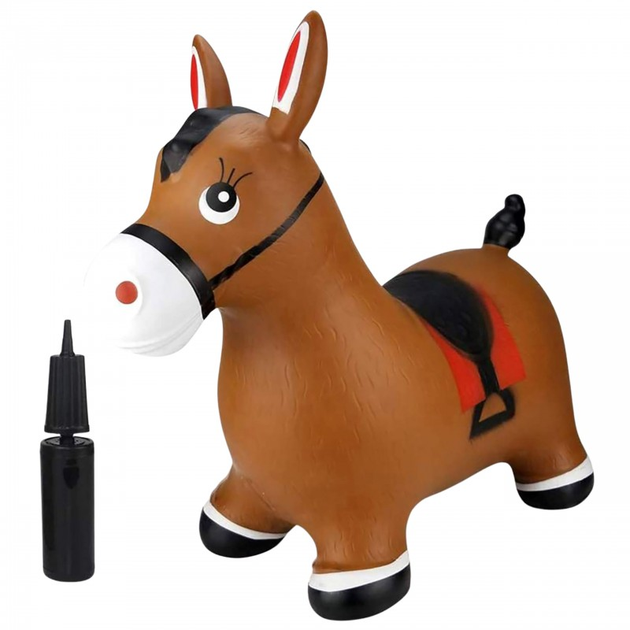 Skoczek gumowy do skakania Woopie  Konik + Pompka (5906280654603) - obraz 1