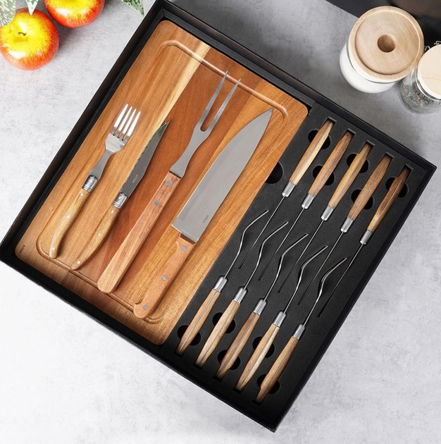 Набір столових приборів для стейків і бургерів Orion 15 предметів (8592381191054) - зображення 5