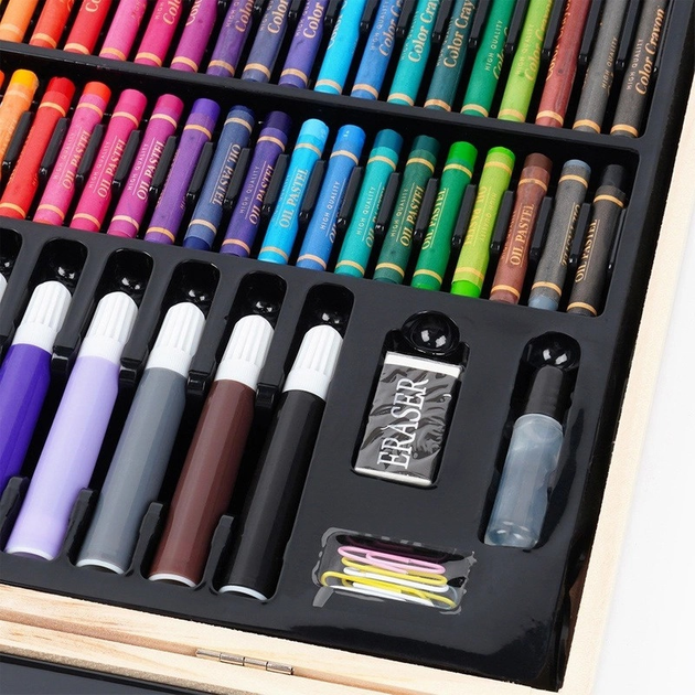 Художній набір для малювання Free & Easy у дерев’яній валізці 180 ел (8720573114837) - зображення 5