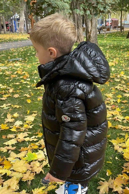 Дитяча куртка для хлопчика MONCLER 98-104 см чорна ЄВРОзима