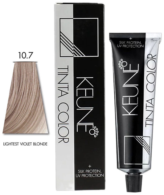 Farba do włosów Keune Tinta Color 10.7 Najjaśniejszy fioletowy blond 60 ml (8717185381870) (955555911216305) - Outlet - obraz 2