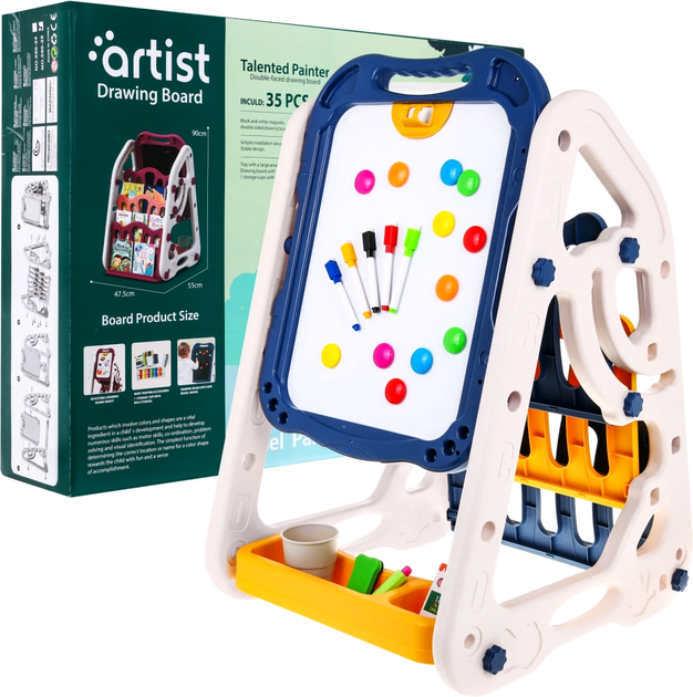 Багатофункціональна двостороння дошка Магнітна Крейдова (5903864950823) (955555909991315) - Уцінка - зображення 2