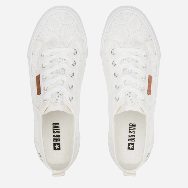 Жіночі кеди низькі Big Star W274925 37 Білі (5901437720859) (955555906174428) - Уцінка - зображення 8