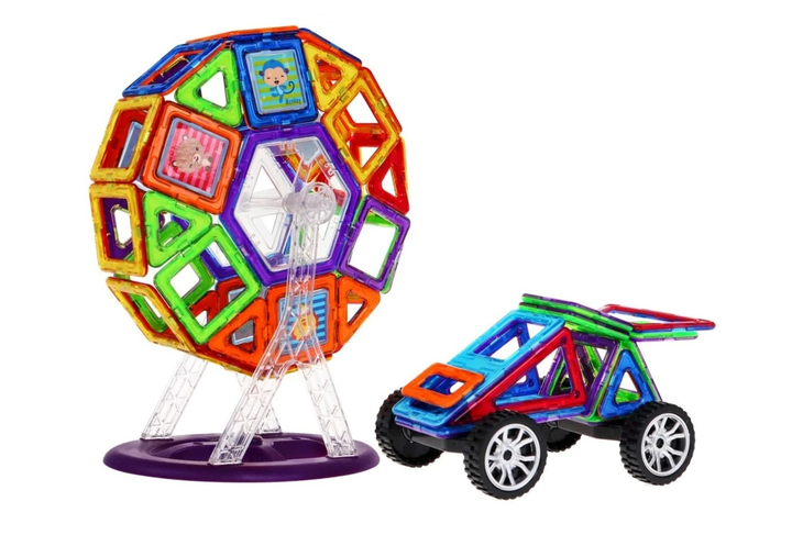 Klocki konstrukcyjne Magnetyczne 112 elementów (ZKL.JH8892) (5903864902129) - obraz 3